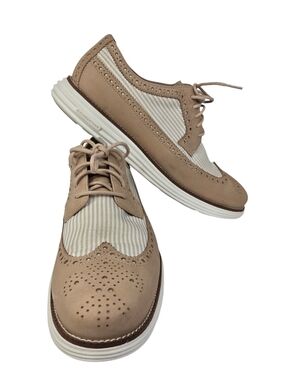 Cole Haan Beige and Cream Wingtip Oxford. Size 12